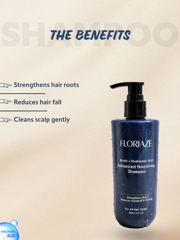 FLORIAZE Strengthening Shampoo (Biotin + Hyaluronic Acid)